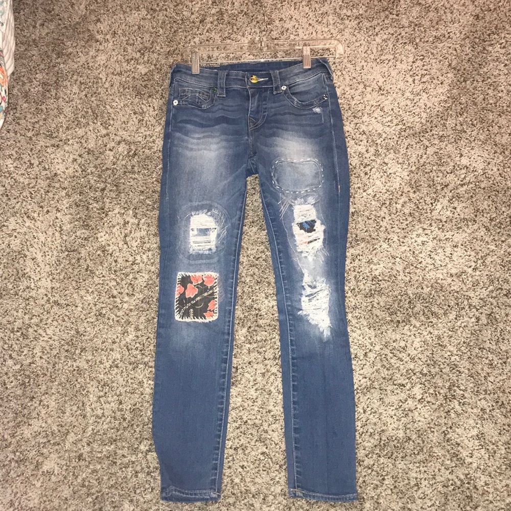 True Religion ripped jeans